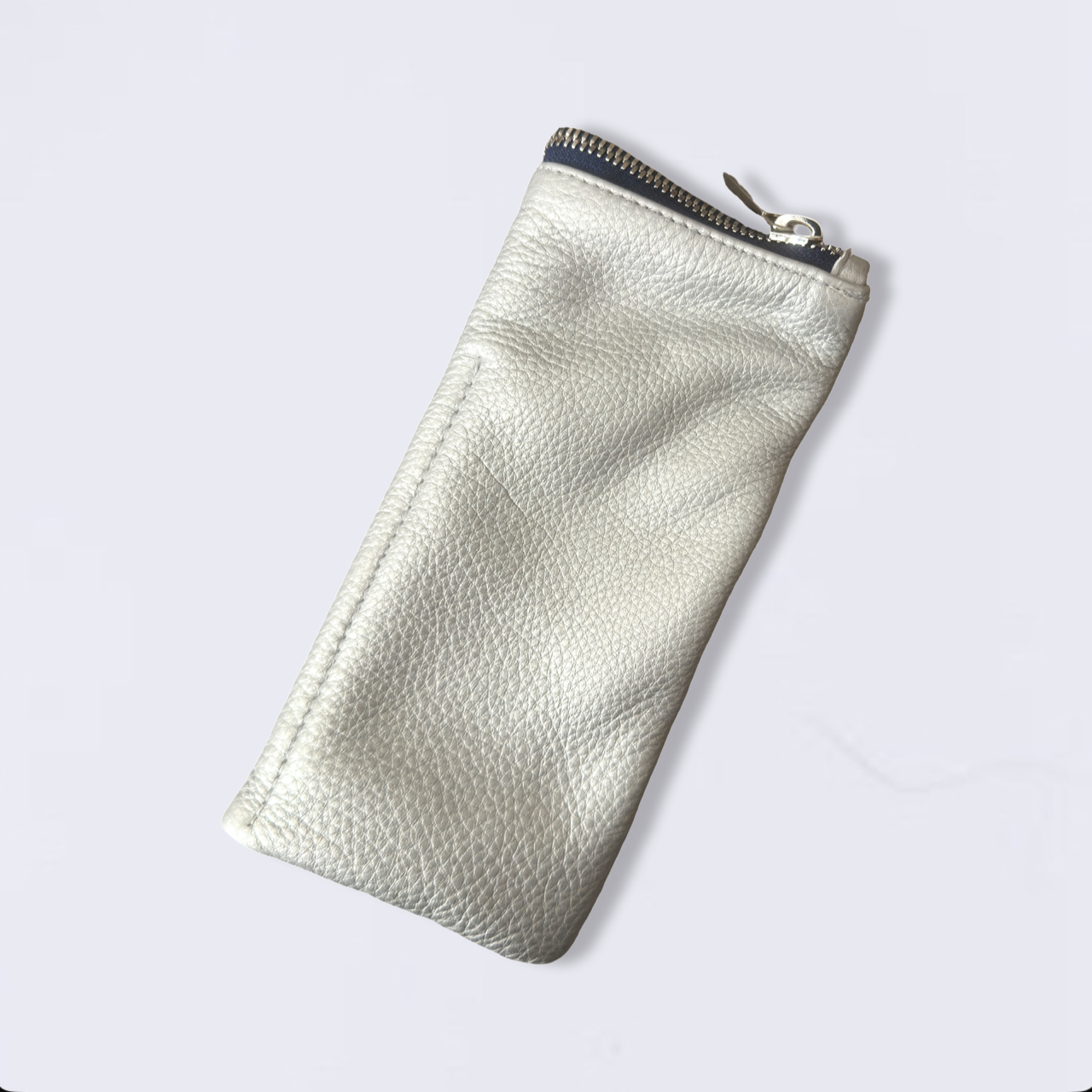 PAS LEATHER FROSTED TIN NAVY/NICKEL Ltd