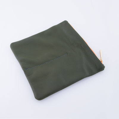 OLIVE GREEN LEATHER