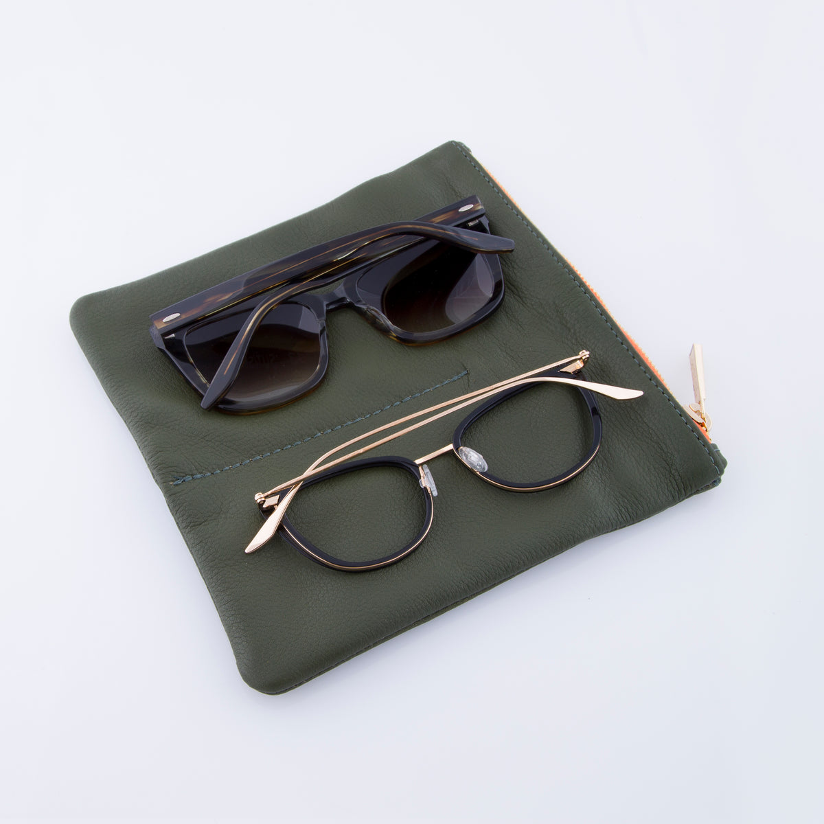 OLIVE GREEN LEATHER