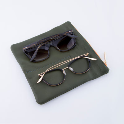 OLIVE GREEN LEATHER