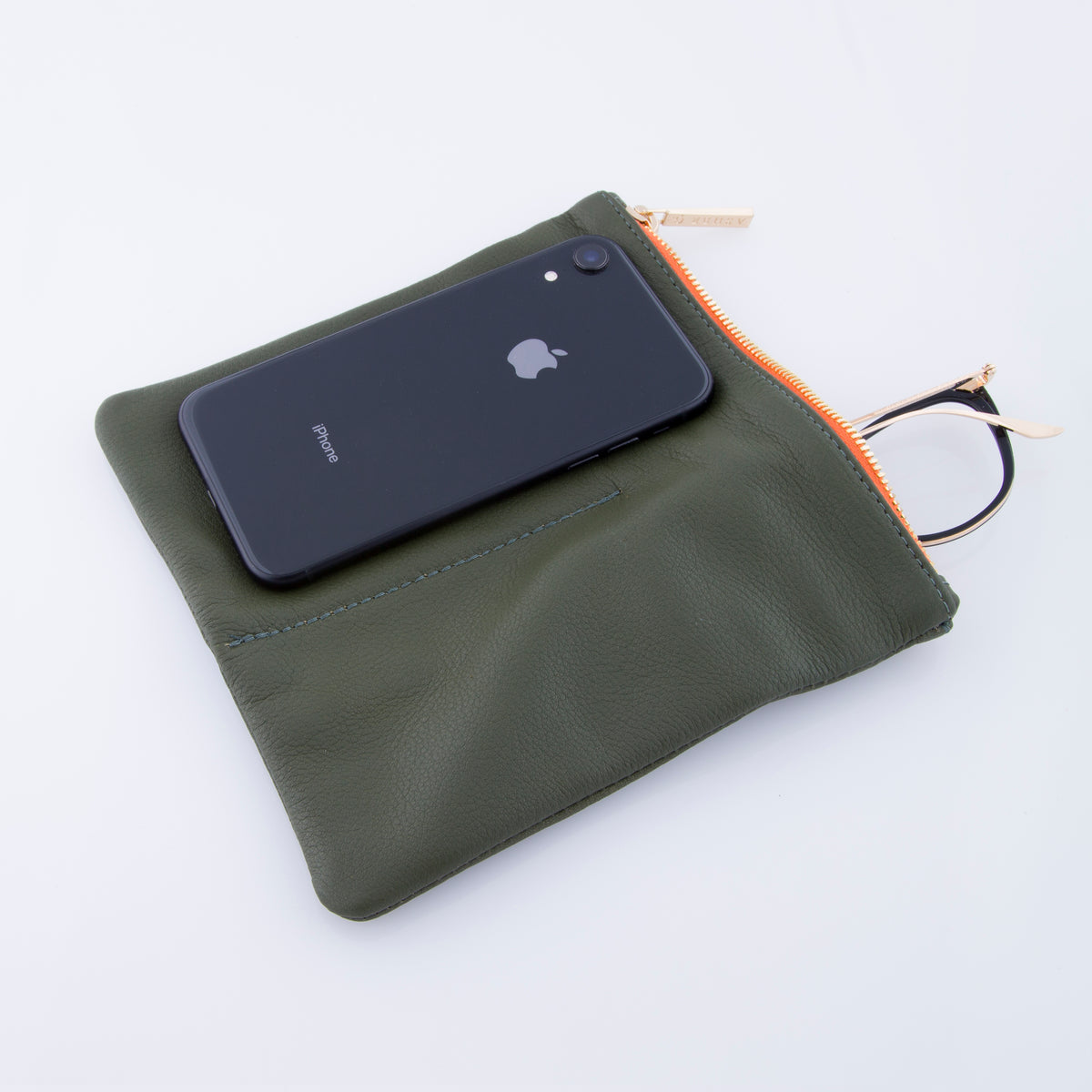 OLIVE GREEN LEATHER