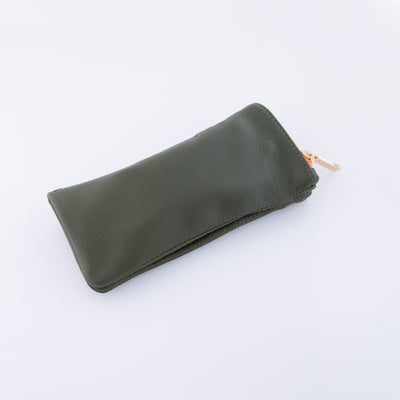 OLIVE GREEN LEATHER